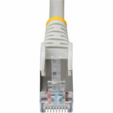 StarTech 6in Gray CAT6a Ethernet Cable - Snagless RJ45 - 10G - 100W PoE - S/FTP - LSZH - 27AWG Pure Copper - 500MHz - Shielded Network Patch Cord