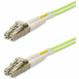 AddOn ADD-LC-LC-45M5OM5P 45m LC to LC Lime Green OM5 Duplex OFNP (Plenum-Rated) Fiber Patch Cable