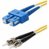 AddOn ADD-SC-ST-7M9SMFP 7m SC to ST Yellow OS2 Duplex OFNP (Plenum-Rated) SMF Fiber Patch Cable