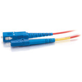 C2G 33436  2m LC-SC 9/125 OS1 Simplex Singlemode PVC Fiber Optic Cable - Red