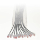 Ortronics EZ Patch Flat Pack Reduced Diameter CAT6A 5ft - 12 Pack - Grey