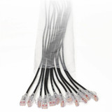 Ortronics EZ Patch Flat Pack Reduced Diameter CAT6A 7ft - 24 Pack - Black