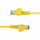 StarTech 4ft Yellow Slim CAT6 Ethernet Cable - Slim Snagless RJ45 - UTP - LSZH - 28AWG Bare Copper - Slim Network Patch Cord - Fluke Tested