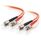 C2G 11091 -2m ST-ST 50/125 OM2 Duplex Multimode Fiber Optic Cable (TAA Compliant) - Orange
