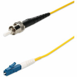 AddOn ADD-ST-LC-15MS9SMFP 15m ST to LC Yellow OS2 Simplex OFNP (Plenum-Rated) SMF Fiber Patch Cable