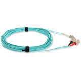 AddOn ADD-SC-LC-0-5M5OM4-TAA 0.5m SC to LC Aqua OM4 Duplex OFNR (Riser-Rated) TAA Fiber Patch Cable