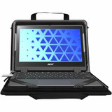 MAXCases MCEB5P11BLK Explorer 5 Work-In Case w/Pocket 11" w/ Shoulder Strap Black 