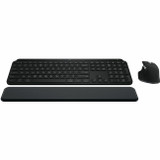 Logitech MX Keys S Combo - Performance Wireless Keyboard and Mouse with Palm Rest