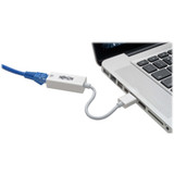 Tripp Lite USB 3.0 SuperSpeed to Gigabit Ethernet NIC Network Adapter RJ45 10/100/1000 White