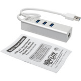 Tripp Lite USB 3.0 SuperSpeed to Gigabit Ethernet NIC Network Adapter with 3 Port USB 3.0 Hub