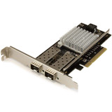 StarTech.com 10G Network Card - 2x 10G Open SFP+ Multimode LC Fiber Connector - Intel 82599 Chip - Gigabit Ethernet Card