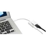 Tripp Lite USB-C to Gigabit Network Adapter with USB-C PD Charging Thunderbolt 3 White