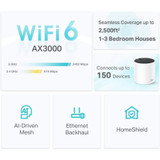 TP-Link Deco X55(1-pack) - Deco AX3000 WiFi 6 Mesh System