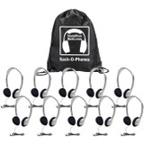 Hamilton Buhl Sack-O-Phones HA2 Headsets - 10 Pack