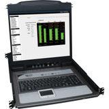 Tripp Lite NetDirector 16-Port 1U Rack-Mount Console KVM Switch with 19-in. LCD + 8 PS2/USB Combo Cables