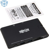 Tripp Lite USB-C Dock 4K HDMI VGA USB 3.2 Gen 1 USB-A/C Hub Gigabit Ethernet Memory Card Slots 100W PD Charging
