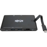 Tripp Lite USB-C Dock 4K HDMI VGA USB 3.2 Gen 1 USB-A/C Hub Gigabit Ethernet Memory Card Slots 100W PD Charging
