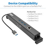 Tripp Lite USB 3.0 Docking Station for Microsoft Surface and Surface Pro USB-A GbE