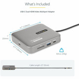 StarTech.com USB C Multiport Adapter, Dual 4K 60Hz HDMI 2.0b, 2x 10Gbps USB Hub, 100W PD Pass-Through, GbE, SD, Mini Dock, Win/Mac