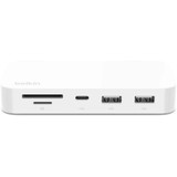 Belkin USB-C 6-in-1 Hub with Mount - USB-C Docking Station with Micro SD Card Reader - Compatible w/ MacBook, Chromebook