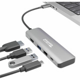 Plugable USB C Hub Multiport Adapter, 4 in 1, 100W Pass Through Charging, USB C to HDMI 4K 60Hz