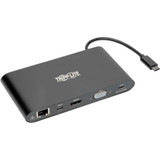 Tripp Lite USB-C Dock Dual Display 4K HDMI / mDP VGA USB 3.2 Gen 1 USB-A/C Hub GbE Memory Card 100W PD Charging