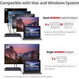 SIIG USB-C Quad Hybrid 4K Video Docking Station with 100W PD