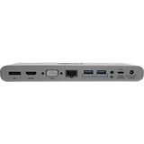 Tripp Lite USB-C Dock, Triple Display - 4K HDMI/DisplayPort, VGA, USB 3.2 Gen 1, USB-A/USB-C Hub, GbE, 100W PD Charging, International Power Cables