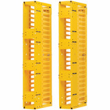 Tripp Lite High-Capacity Vertical Cable Manager - Deep Double Finger Duct with Cover - Single Sided - 6 in. Wide - Yellow - 7 ft. (2.2 m)