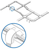 Tripp Lite Toolless Movable Waterfall Adapter Kit 36in Pipe Fiber Routing