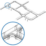 Tripp Lite Toolless Horizontal 90-Degree T-Junction for Fiber Routing System, 120 mm (5 in)