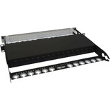 Tripp Lite Spine-Leaf MPO Panel with Key-Up to Key-Down MTP/MPO Adapter 12F MTP/MPO-APC M/M 8F OS2 Singlemode 16 x 16 Ports 1U