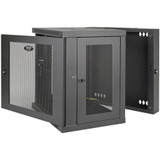 Tripp Lite 12U Wall Mount Rack Enclosure Server Cabinet Swinging Hinged Door Deep