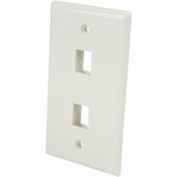 StarTech.com Dual Outlet RJ45 Universal Wall Plate White