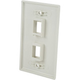 StarTech.com Dual Outlet RJ45 Universal Wall Plate White