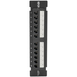 Tripp Lite Cat5e Wall-Mount 12-Port Patch Panel PoE+ Compliant 110/Krone 568A/B RJ45 Ethernet TAA