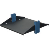 Rack Solutions 2U 2Post Center Mount Solid Shelf 20in (D) - Flanged Down
