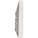 Tripp Lite 4-Port UK-Style Keystone Wall Plate, Unloaded Shuttered Module, White