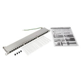 Tripp Lite Cat5e/Cat6 24-Port Patch Panel Shielded Krone IDC 568A/B RJ45 Ethernet 0.5U Rack-Mount TAA