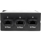 Tripp Lite 40/100Gb Singlemode Fiber 40Gb to 4 x 10Gb 100Gb to 4 x 25Gb Breakout Cassette (x3) 8-Fiber MTP/MPO (APC) to (x12) LC (UPC) Duplex 9/125 N482 Chassis