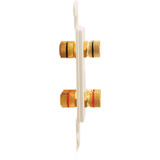 C2G Dual R/L Banana Jack Pass Through Decorative Style Wall Plate - White