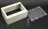 Wiremold V5744S-3 Three Gang Deep Switch and Receptacle Box Fitting in Ivory