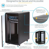 StarTech.com 4-Post 32U Server Rack Cabinet, 19" Data Rack Cabinet for Computer / IT Equipment, Home Network Rack, Half Height Server Rack