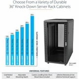 StarTech.com 4-Post 32U Server Rack Cabinet, 19" Data Rack Cabinet for Computer / IT Equipment, Home Network Rack, Half Height Server Rack