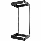 StarTech.com 2-Post 24U Heavy-Duty Wall Mount Network Rack, 19" Open Frame Server Rack with Adjustable Depth, Data Rack for IT Equipment~