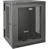 Tripp Lite SmartRack 15U Low-Profile Switch-Depth Wall-Mount Half-Height Rack Enclosure Hinged Back