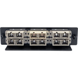 Tripp Lite High-Density Fiber Adapter Panel (MMF/SMF) 6 SC Duplex Connectors Black