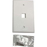 Tripp Lite Safe-IT 1-Port Single-Gang Keystone Wall Plate, Antibacterial, Ivory Matte, TAA