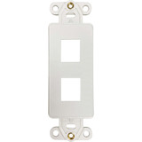 Tripp Lite Safe-IT 2-Port Antibacterial Wall-Mount Insert, Decora Style, Vertical, Ivory, TAA