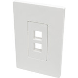 Tripp Lite Single-Gang 2-Port Wall Plate Keystone Cat5/6 USB HDMI Dport RCA